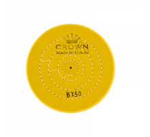 Muslin circle CROWN d-100 mm, 50 layers yellow